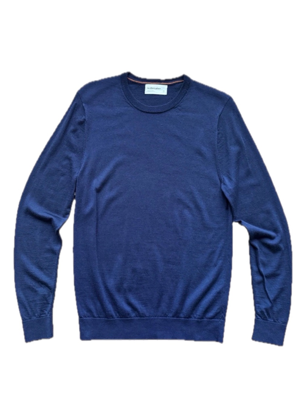Icebreaker Mens Wool Sweater Navy Crew Neck Sz‎ M EUC Warm Thermal Winter Layers